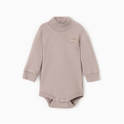 Боди - водолазка детская MINAKU, рост 62-68 см, коричневое