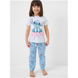 Комплект трикотажный для девочек: фуфайка (футболка), брюки