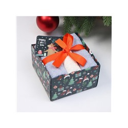 Набор махровых полотенец «Этель. Новогодние забавы», 30×30 см - 3 шт., хлопок 100%