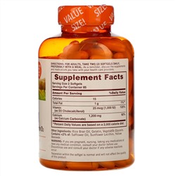 Sundown Naturals, Кальций с витамином D3, 1200 мг, 170 мягких таблеток