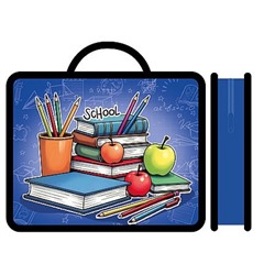 Папка пластиковая А4 на молнии с ручками 33х26х7,5 см ПМ-А4-26 "ДЕНЬ ЗНАНИЙ 2026" Пчелка