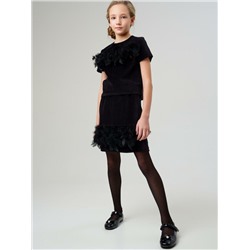 Комплект трикотажный для девочек: джемпер, юбка