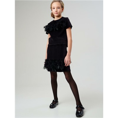 Комплект трикотажный для девочек: джемпер, юбка