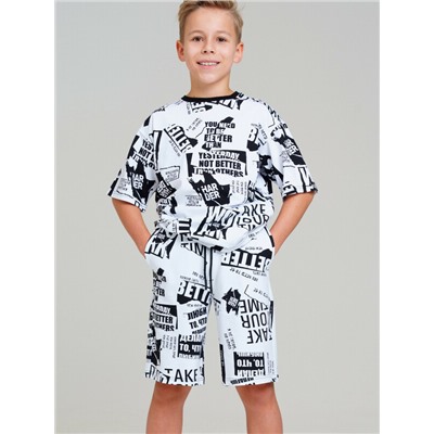 Комплект трикотажный для мальчиков: фуфайка (футболка), шорты