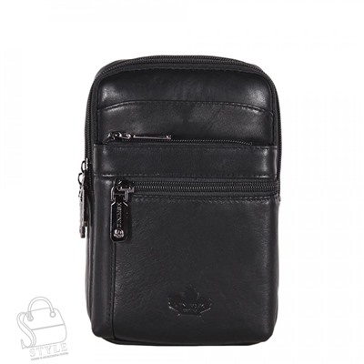 Сумка мужская кожаная кожаный 325016Z black Zinimsk