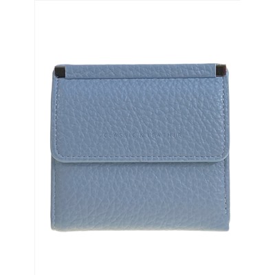 Женский кошелёк  из натуральной кожи, цвет голубой