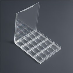 Органайзер для хранения мелочей, 20 ячеек, 14.5×12.5×1.7 см, прозрачный