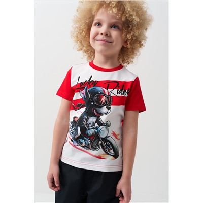 Фуфайка трикотажная для мальчиков (футболка) PLAYTODAY, 1239881