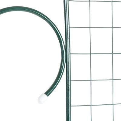 Шпалера, 210×50×1 см, металл, зелёная, «Узорная»