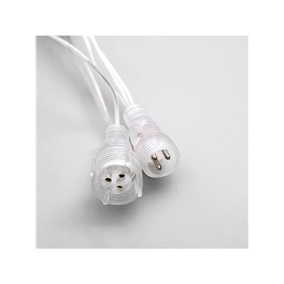 Гирлянда «Бахрома» 3×0.9 м, IP44, УМС, прозрачная нить, 232 LED, свечение синее, 220 В