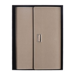 Органайзер на кольцах А5, 100л, линия, к/зам, с ручкой, в подар. короб., Серый