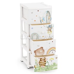 Комод "Мишутки" 4-х секцион.