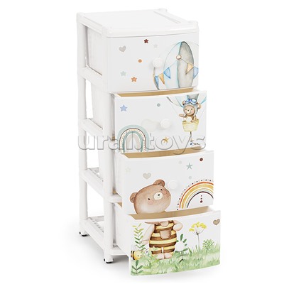 Комод "Мишутки" 4-х секцион.