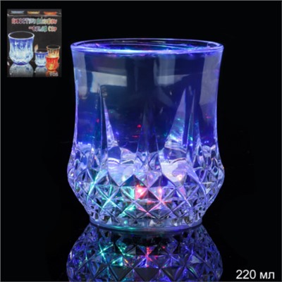 Стакан с подсветкой 200 мл Ананас пластик / RN-253 /уп 210/ Новогодний