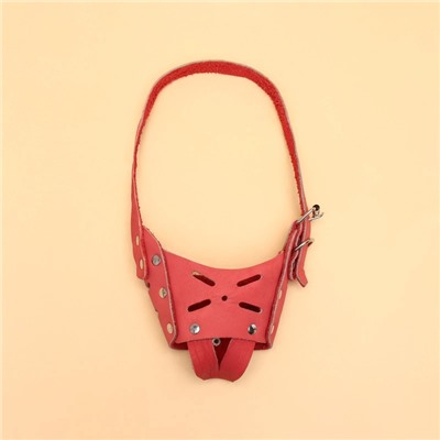 Намордник регулируемый из мягкой кожи, размер № 5, ДН 7-11 см, ОМ 25-28 см, коричневый