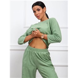 Костюм женский махровый с брюками палаццо КЖ017