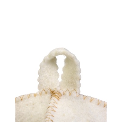 Шапка для бани и сауны «Царь бани», шерсть 50%, полиэфир 50%, белая