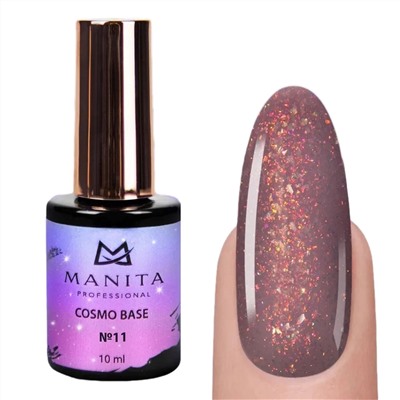 MANITA База для ногтей камуфлирующая с блестками №11 / Cosmo Base, 10 мл 23278