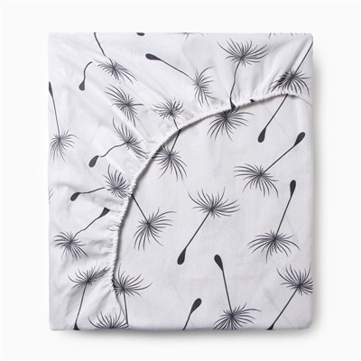 Простыня на резинке 1.5-спальный «Этель. Легкость ветра», 140×200+25 см, бязь