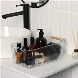 Контейнер для хранения с ручкой LaDо́m «Кристалл», 34×18.3×12 см, прозрачный