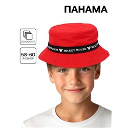 Панама, размер 58-60, красная, Микки, Маус