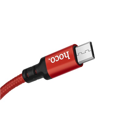 Кабель USB - micro USB Hoco X14 Times Speed  200см 2A  (red/black)