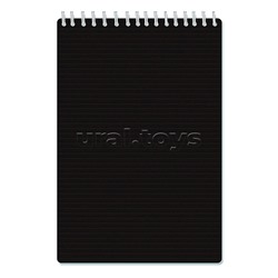 Блокнот А5 60л. клетка "Черный" на гребне