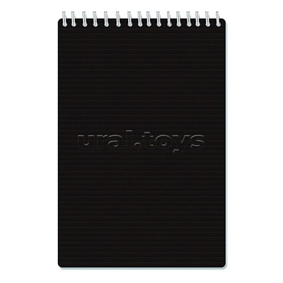 Блокнот А5 60л. клетка "Черный" на гребне