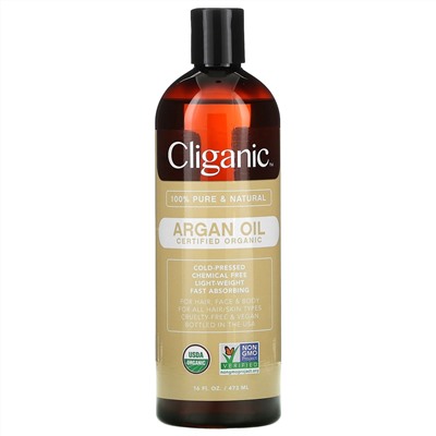 Cliganic, Organic Argan Oil, 16 fl oz (473 ml)