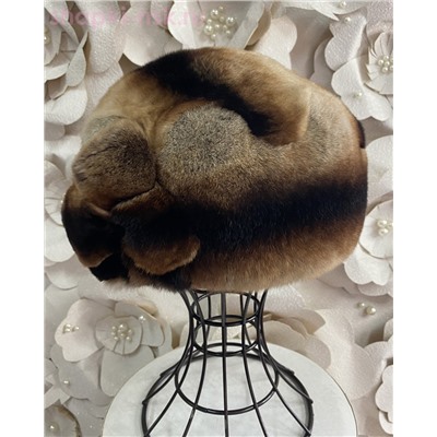 Волна мех.цветок кролик Берет женский (56-58)