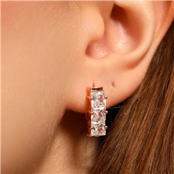 Серьги дорожка ювелирная бижутерия коллекция "Дубай", покрытие позолота, вставка: фианиты, цвет: прозрачный, арт.213.607