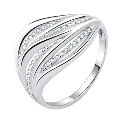 Кольцо из серебра куб.циркон., Л-25457