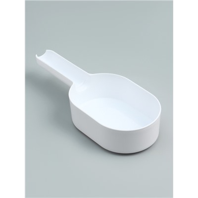 Совок для уборки за кошкой, 22×7×6 см, с подставкой, пластик, белый, оранжевый