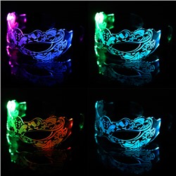 Светодиодные очки «Маскарад», 16.5×7×15.5 см, батарейки CR2032×2 (в комплекте), 3 режима, свечение RGB