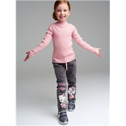 Брюки текстильные джинсовые утепленные флисом для девочек