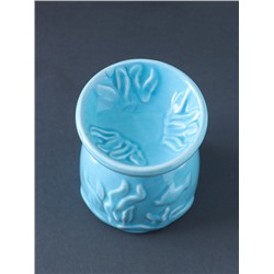 Аромалампа для эфирных масел «Подводный мир», керамика, голубая, 7.2×7.2×8.9 см