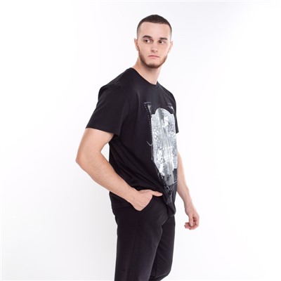 Футболка мужская, цвет чёрный, размер 56 (4XL)