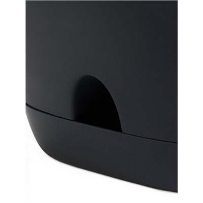 Горшок для цветов «Гранд», 15 л, d=29.5 см, h=31 см, пластиковый, с прикорневым поливом, графитовый