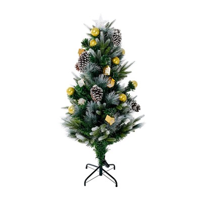 Ёлка светодиодная «Пушистая» 120 см, диаметр нижнего яруса 70 см, 100 веток, 8 режимов, свечение тёплое белое