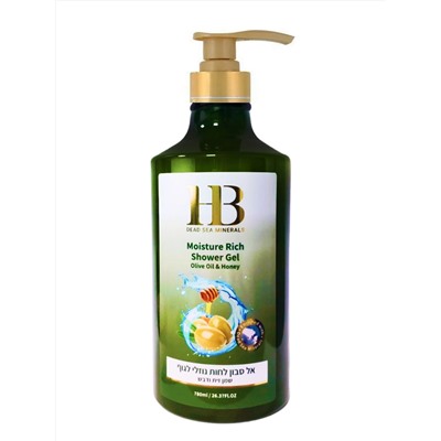 HB (Health & Beauty) Увлажняющий гель для душа с оливковым маслом и медом, 780 мл