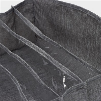 Органайзер для хранения белья Доляна, 7 ячеек, 35×30×13 см, серый