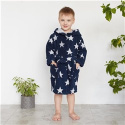 Халат махровый детский «Крошка Я. Звездочки», размер 28, синий