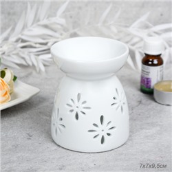 Аромалампа белая 9 см Цветок / XL-0003 /уп 4/120/