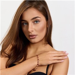 Браслет на руку ювелирная бижутерия коллекция "Дубай", вставка: фианиты, цвет: красный, арт.414.077