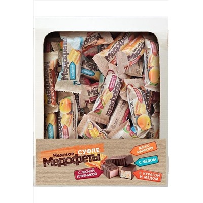 Конфеты "Медофеты" суфле ассорти, телевизор 1000г ЭКОПРОДУКТЫ, 1183950