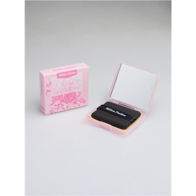 Матирующий салфетки против жирного блеска в футляре с зеркалом, Роза, 100 шт.