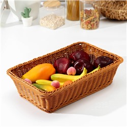 Корзина для продуктов Доляна, 40×25×10 см, цвет коричневый