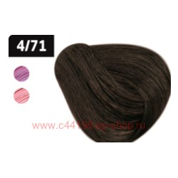 OLLIN SILK TOUCH  4/71 шатен коричнево-пепельный 60мл Безаммиачный стойкий краситель для волос