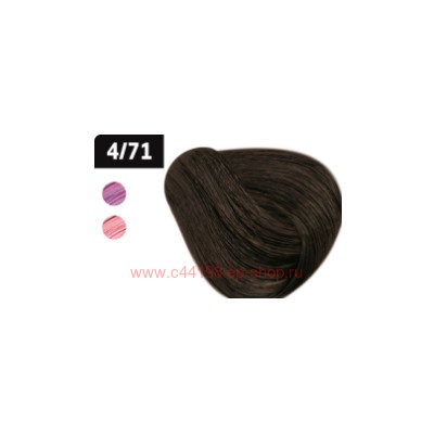 OLLIN SILK TOUCH  4/71 шатен коричнево-пепельный 60мл Безаммиачный стойкий краситель для волос