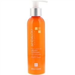 Andalou Naturals, очищающее крем-молочко с лимоном Мейера и витамином C, улучшение цвета лица, 178 мл (6 жидк. унций)